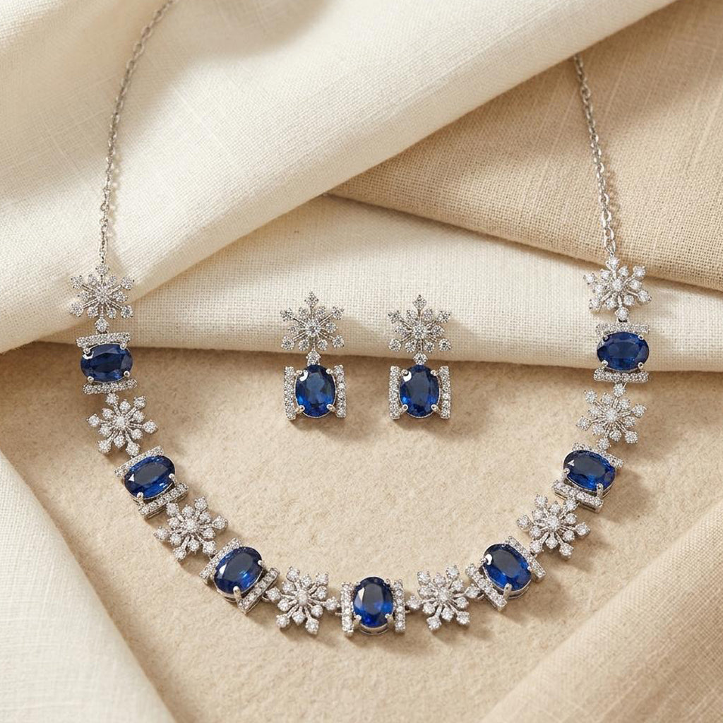 Elegant Sapphire Bloom
