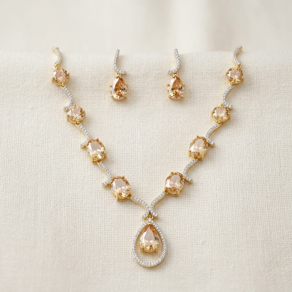 Champagne Teardrop Zircon